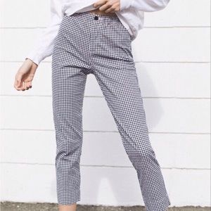 Brandy Melville | S | Black + White Checkered Gingham Tilden Pants OS